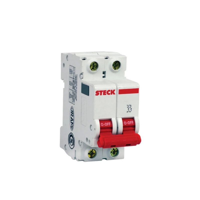 Disjuntor Bipolar Din 50A SDD62C50 - Steck Disjuntor Bipolar Din 50A SDD62C50 - Steck