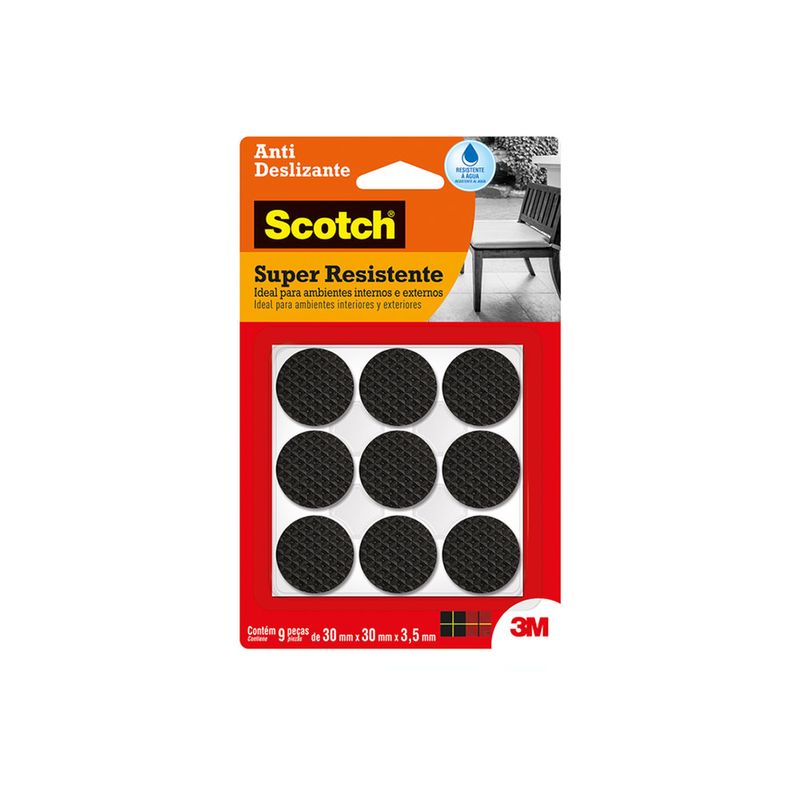 Protetor Anti Deslizante Redondo Preto G HB004262869 3M Protetor Anti Deslizante Redondo Preto G HB004262869 3M