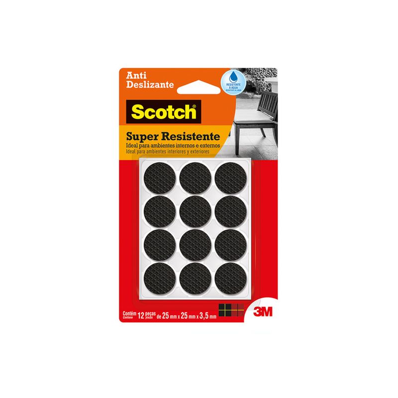 Protetor Anti Deslizante Redondo Preto M HB004262877 3M Protetor Anti Deslizante Redondo Preto M HB004262877 3M