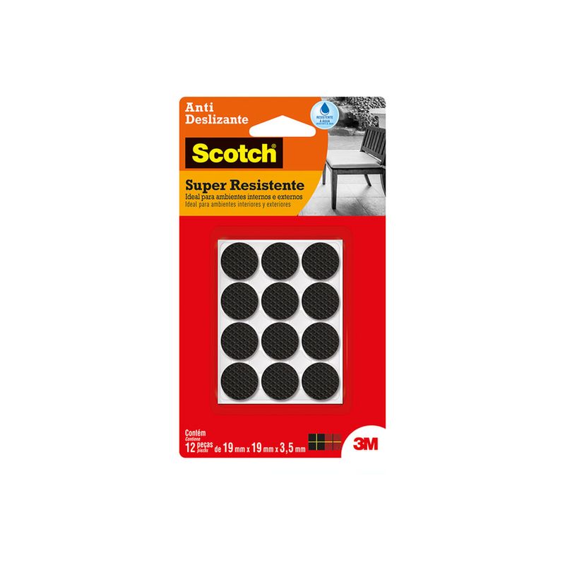 Protetor Anti Deslizante Redondo Preto P HB004262885 3M Protetor Anti Deslizante Redondo Preto P HB004262885 3M
