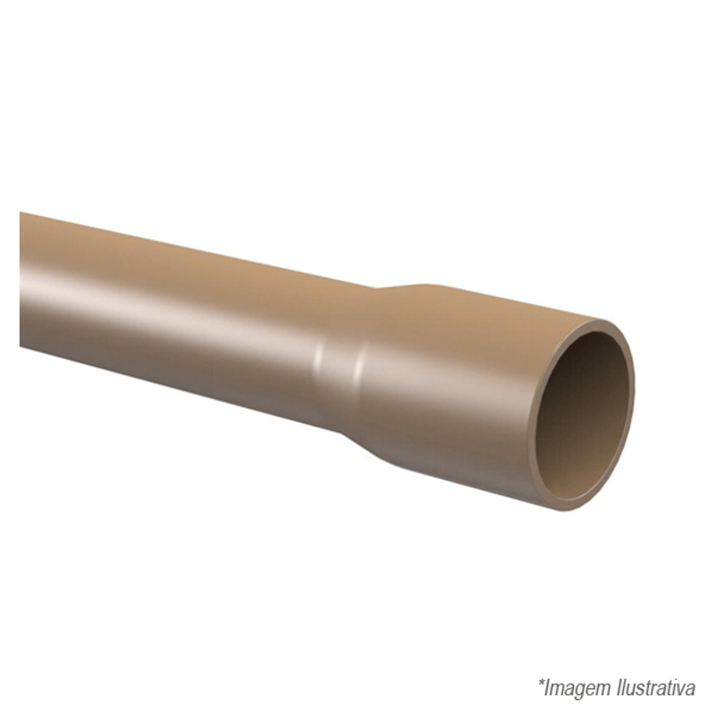 Cano de PVC Marrom Soldável - METRO - 75mm | 2.1/2