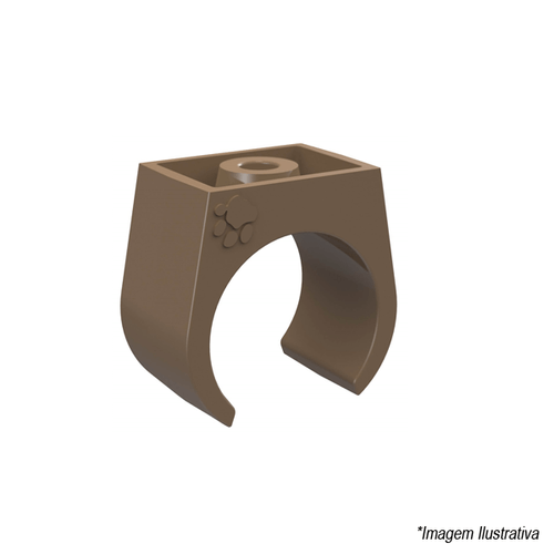 Abraçadeira para Tubo Soldável tigre 25mm Marrom