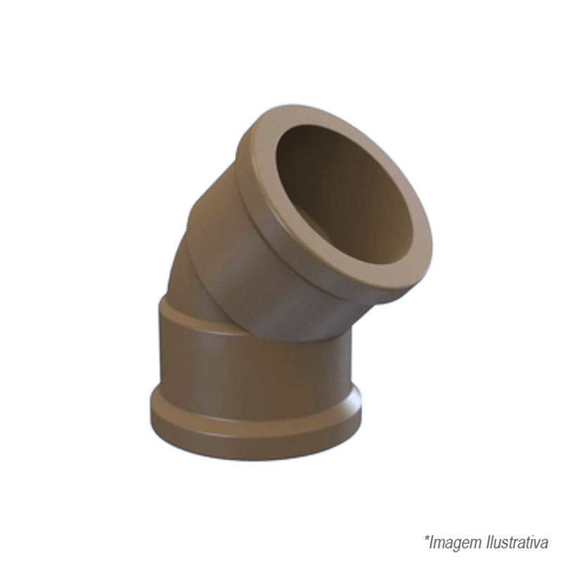 Joelho PVC Soldável 45º Graus 110mm 4´ - Tigre Joelho PVC Soldável 45º Graus 110mm 4´ - Tigre