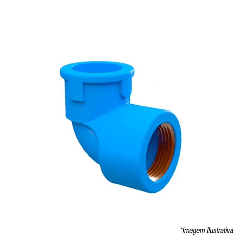 Joelho 90º Azul Redução | Solda 25mm e Rosca 1/2 Joelho 90º Azul Redução | Solda 25mm e Rosca 1/2