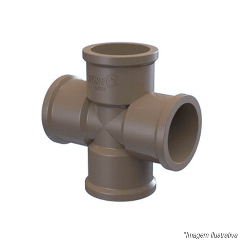 Cruzeta PVC Soldável 25mm  3/4´ Tigre Cruzeta PVC Soldável 25mm  3/4´ Tigre