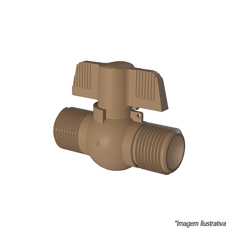 Registro de Esfera Macho 1/2 com Borboleta 27950175 Tigre Registro de Esfera Macho 1/2 com Borboleta 27950175 Tigre