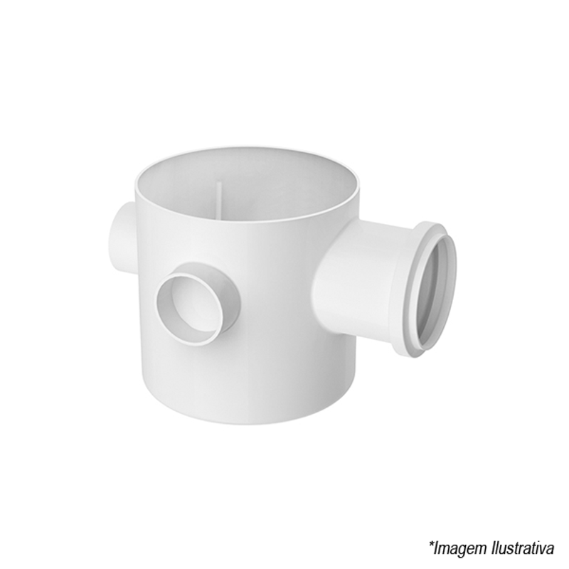 Corpo Caixa Sifonada 3 Entradas 100x150x50mm 27150217 Tigre Corpo Caixa Sifonada 3 Entradas 100x150x50mm 27150217 Tigre