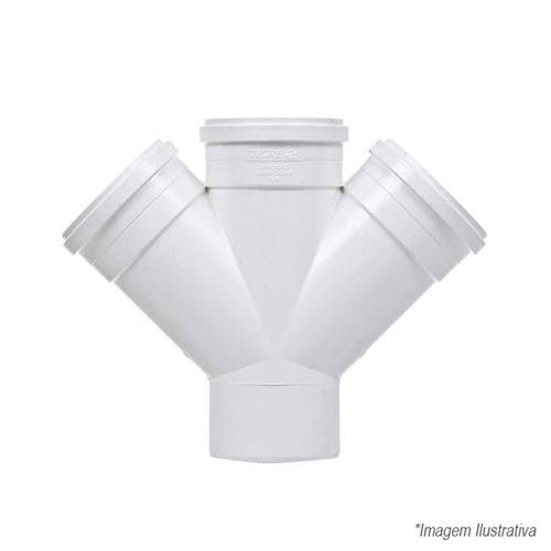 Junção Dupla Esgoto  100mm  4´ - Tigre