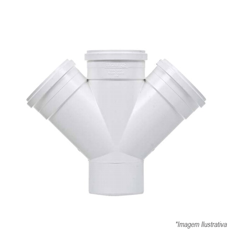 Junção Dupla Esgoto 100mm 4´ - Tigre Junção Dupla Esgoto 100mm 4´ - Tigre