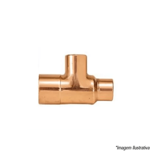 Tê Cobre Rosca x Lisa 28x28x22mm  1´x1´x3/4´ - Eluma