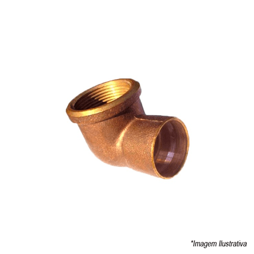 Cotovelo Cobre Rosca x Femêa  35mm x 1/4´ - Eluma