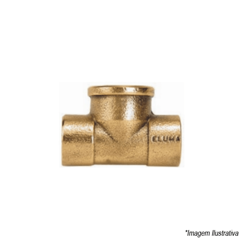 Tê Cobre RFC 22mm x 1/2´ Bronze - Eluma Tê Cobre RFC 22mm x 1/2´ Bronze - Eluma