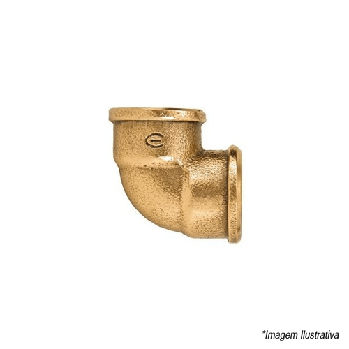 Cotovelo Bronze Rosca x Rosca 3/4´x1/2´  Eluma