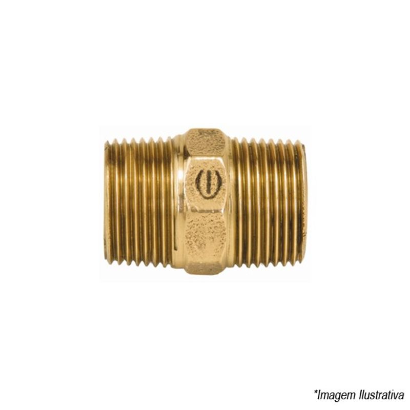 Niple Bronze Rosca x Rosca 3/4´ Eluma Niple Bronze Rosca x Rosca 3/4´ Eluma