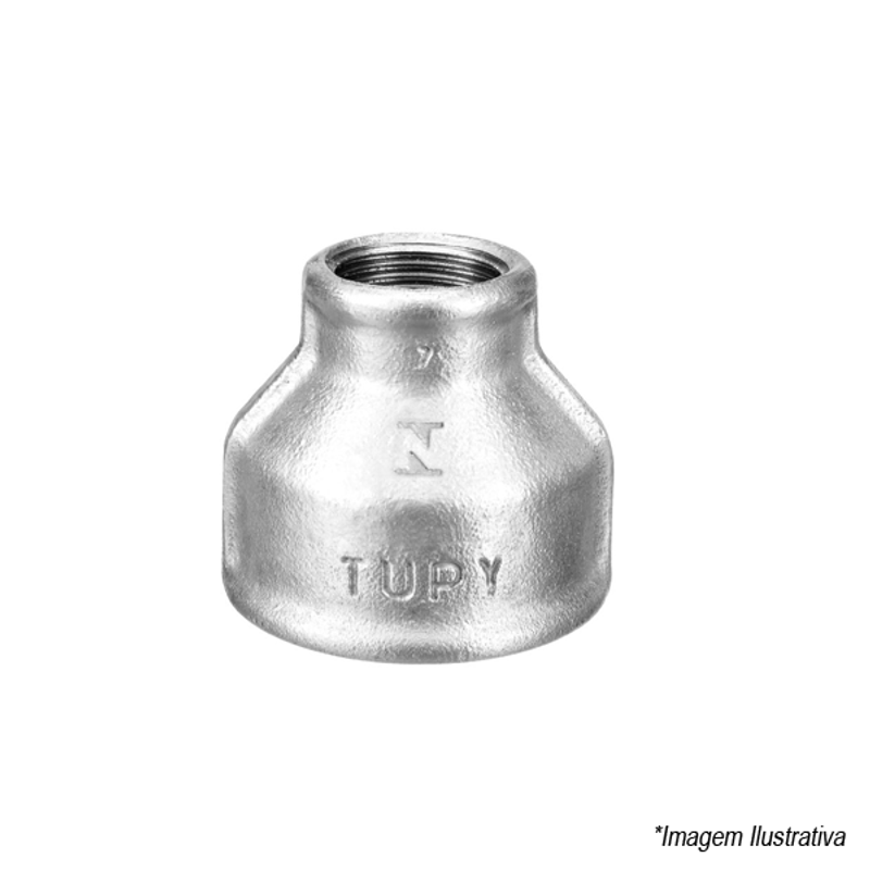 Luva Galvanizada de Redução 1/2x3/8´ 120133719 Tupy Luva Galvanizada de Redução 1/2x3/8´ 120133719 Tupy