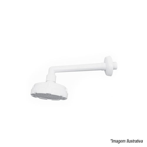 Chuveiro de Plástico Água Fria 4´ Branco - Astra