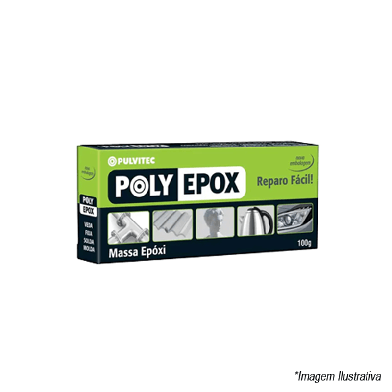 Adesivo Epoxi Polyepox 100g DA005 Pulvitec
