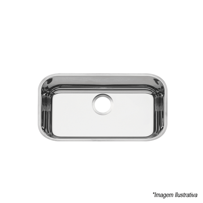 94024205 - Cuba Prime Inox de Embutir 56x34cm com Válvula 4´1/2 - Tramontina 94024205 - Cuba Prime Inox de Embutir 56x34cm com Válvula 4´1/2 - Tramontina