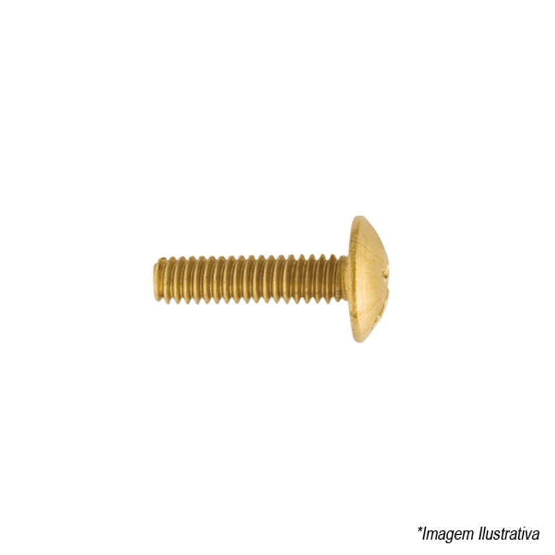 Parafuso de Latão 5/32´ 10mm tipo Lentilha para Registros e Torneiras 100502450 Blukit Parafuso de Latão 5/32´ 10mm tipo Lentilha para Registros e Torneiras 100502450 Blukit