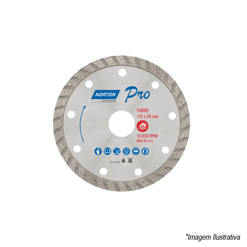 Disco de Corte Turbo 110mm 70184624362 Norton Disco de Corte Turbo 110mm 70184624362 Norton
