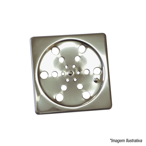 Grelha Ralo Quadrado Inox Sem Caixilho 150mm  Aminox