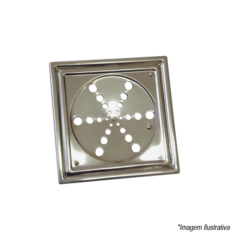 Grelha Ralo Quadrado Inox Com Caixilho 150mm Aminox Grelha Ralo Quadrado Inox Com Caixilho 150mm Aminox