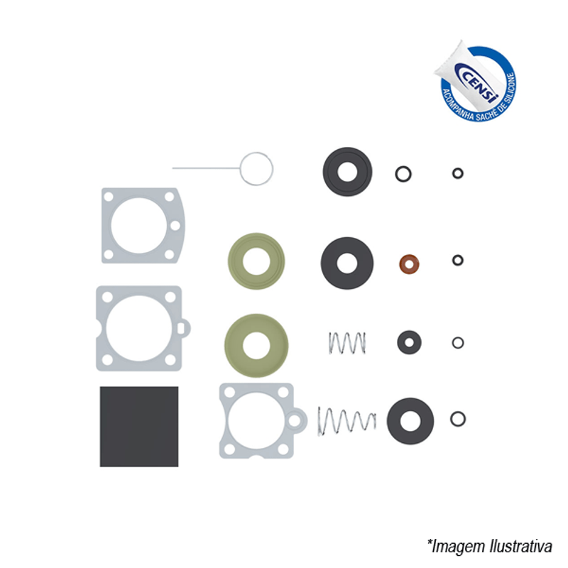 Kit Multi Reparos para Válvula de Descarga Oriente, Oriente Super e Primor 1060 Censi Kit Multi Reparos para Válvula de Descarga Oriente, Oriente Super e Primor 1060 Censi