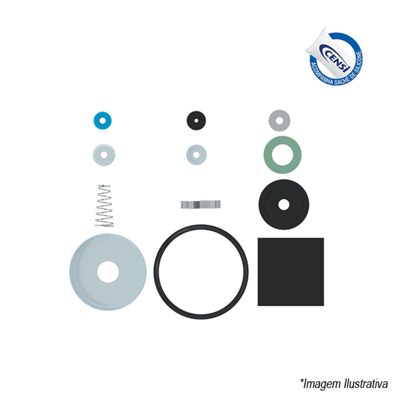 Kit Multi Reparos para Válvula de Descarga Lorenzetti P-20 1090.C Censi Kit Multi Reparos para Válvula de Descarga Lorenzetti P-20 1090.C Censi