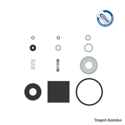 Kit Multi Reparos para Válvula de Descarga Lorenzetti P-41 1092 Censi