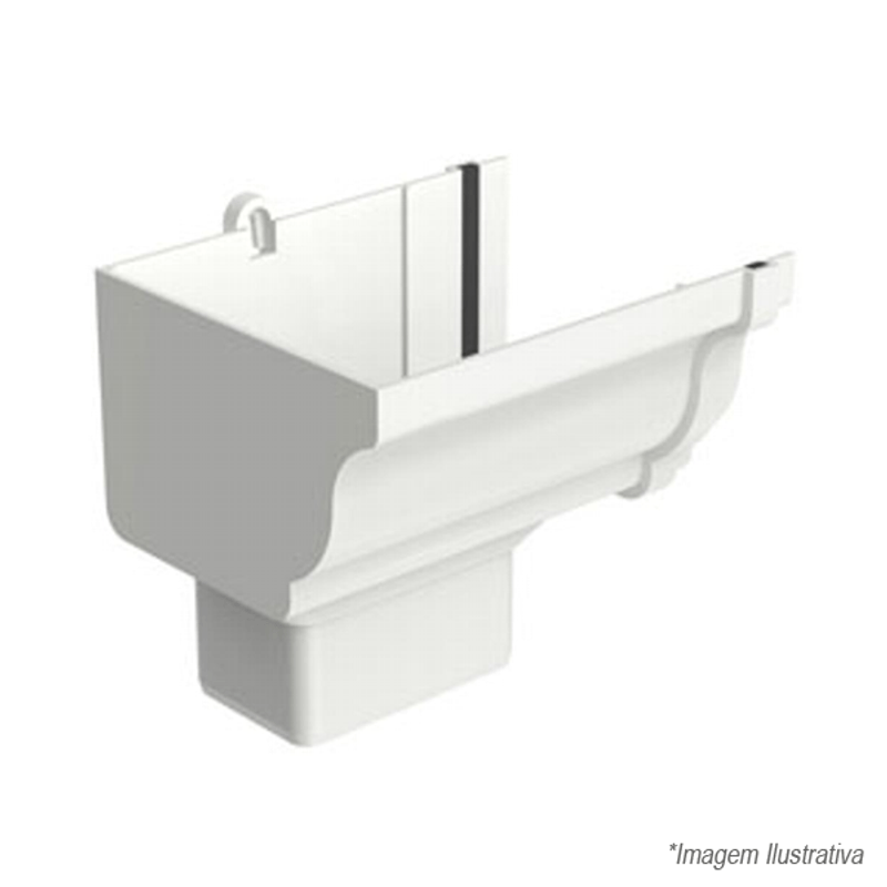 Bocal Esquerdo Retangular Aquapluv Style Branco - 32029949 - TIGRE Bocal Esquerdo Retangular Aquapluv Style Branco - 32029949 - TIGRE