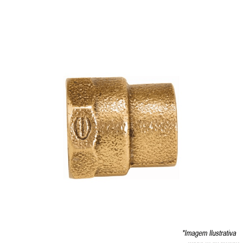 Conector Rosca x Femêa Bronze  22mm x 1/2´ - Eluma