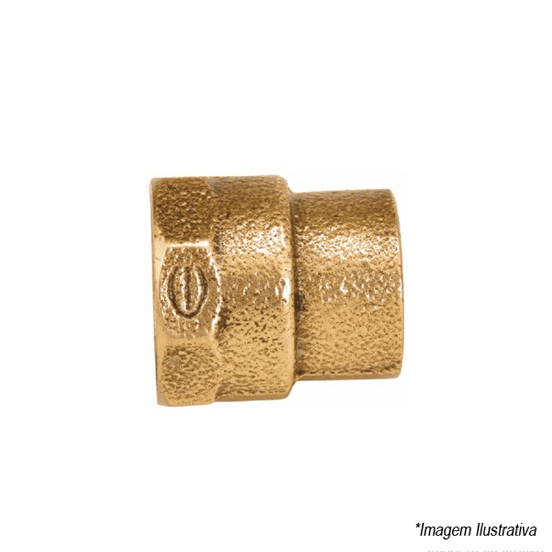 Conector Rosca x Femêa Bronze  22mm x 1/2´ - Eluma Conector Rosca x Femêa Bronze  22mm x 1/2´ - Eluma