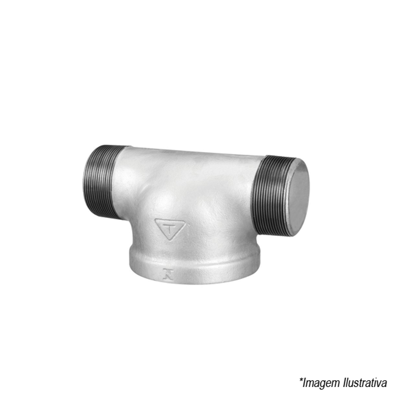 Tê Galvanizado 45º 4x2 1/2´ para Hidrante 124905933 Tupy Tê Galvanizado 45º 4x2 1/2´ para Hidrante 124905933 Tupy