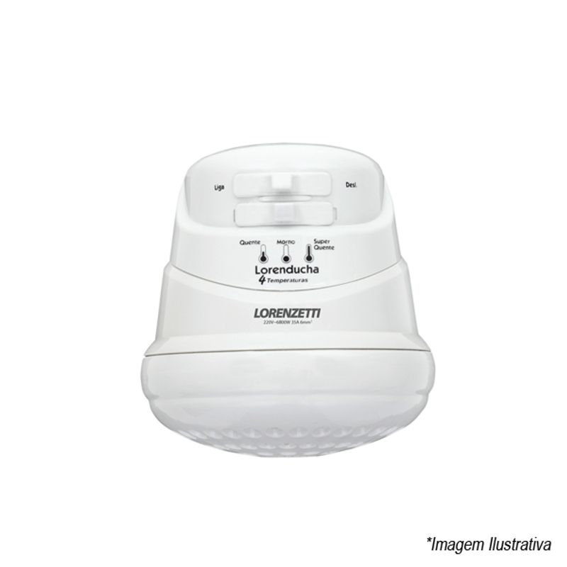 Chuveiro Lorenducha 220V 6800W Branco 7531103 Lorenzetti Chuveiro Lorenducha 220V 6800W Branco 7531103 Lorenzetti