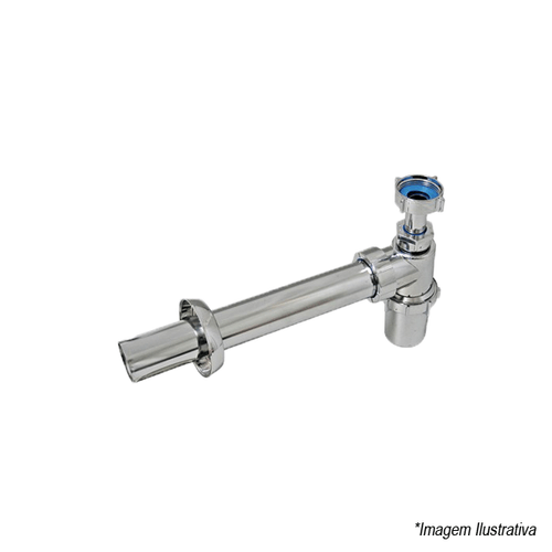 Sifão para Pia  ABS  1.1/2´x50mm  Cromado - Astra
