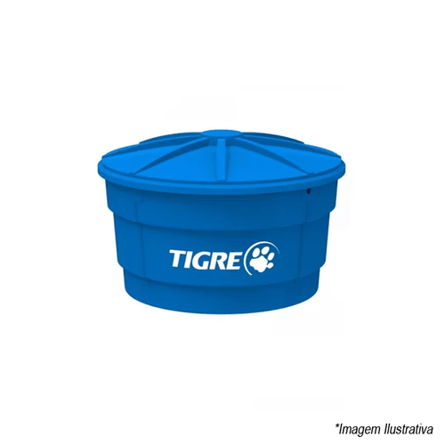 Caixa Dagua 310 Litros de Polietileno Azul com Tampa - Tigre