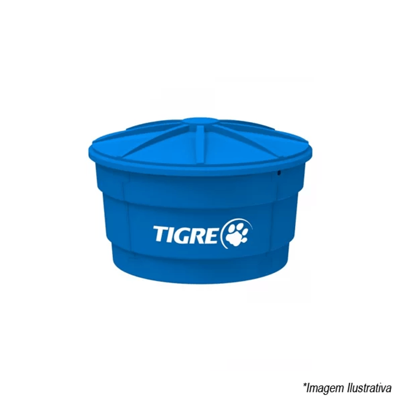 Caixa Dagua 310 Litros de Polietileno Azul com Tampa - Tigre Caixa Dagua 310 Litros de Polietileno Azul com Tampa - Tigre