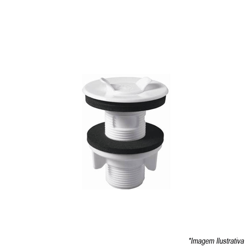 Válvula para Lavatório com e sem Ladrão 7/8´ Branca - Tigre Válvula para Lavatório com e sem Ladrão 7/8´ Branca - Tigre