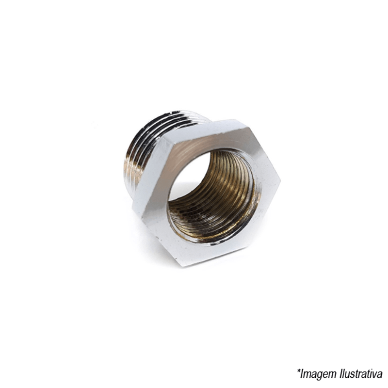 Bucha Redução Cromada 1/2x1/4 31.025/01C Mundial Bucha Redução Cromada 1/2x1/4 31.025/01C Mundial