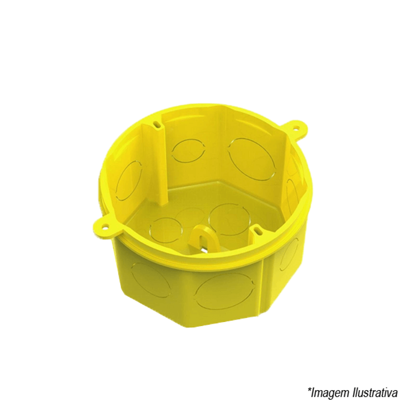 Caixa De Luz Tigre Octogonal Tigreflex 4x4 Amarela Caixa De Luz Tigre Octogonal Tigreflex 4x4 Amarela