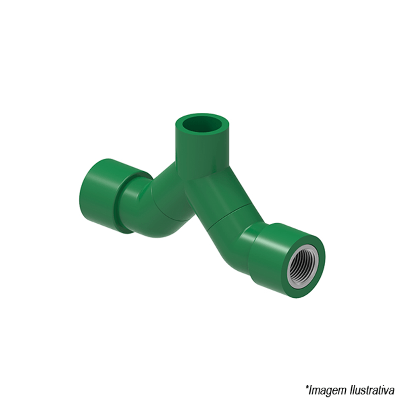Tê Misturador PPR Verde  25mm x 3/4´ -  Tigre Tê Misturador PPR Verde  25mm x 3/4´ -  Tigre
