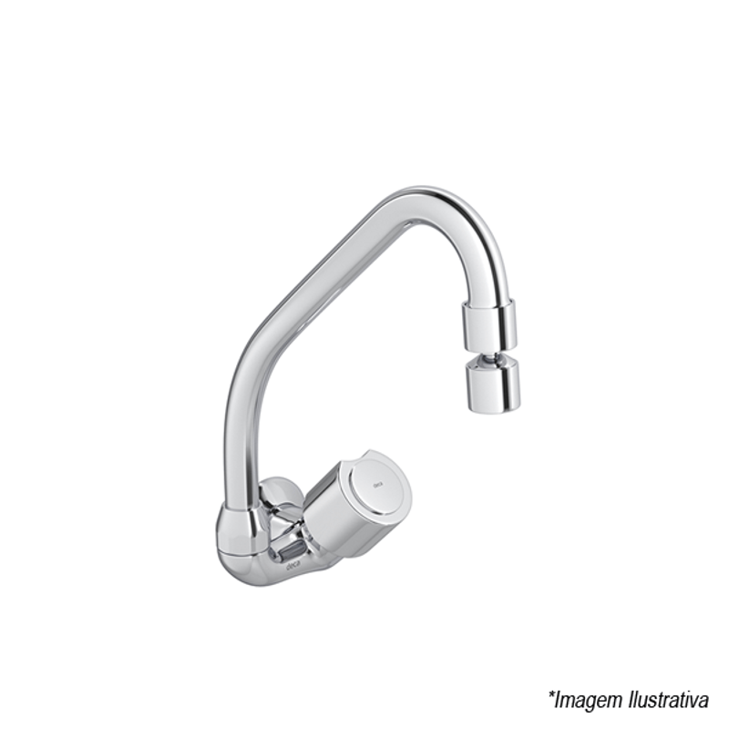Torneira Para Cozinha De Parede Targa 1168.C40.CR - Deca Torneira Para Cozinha De Parede Targa 1168.C40.CR - Deca