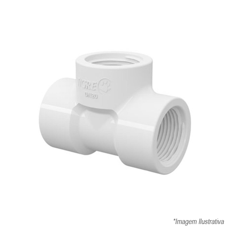 Tê de Redução Roscável 90º Graus 1´ x 3/4´ - 20202548 - Tigre Tê de Redução Roscável 90º Graus 1´ x 3/4´ - 20202548 - Tigre