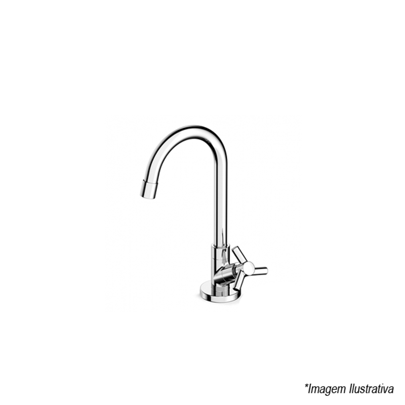 Torneira para Banheiro de Bancada Bica Alta Cromada One - Celite Torneira para Banheiro de Bancada Bica Alta Cromada One - Celite