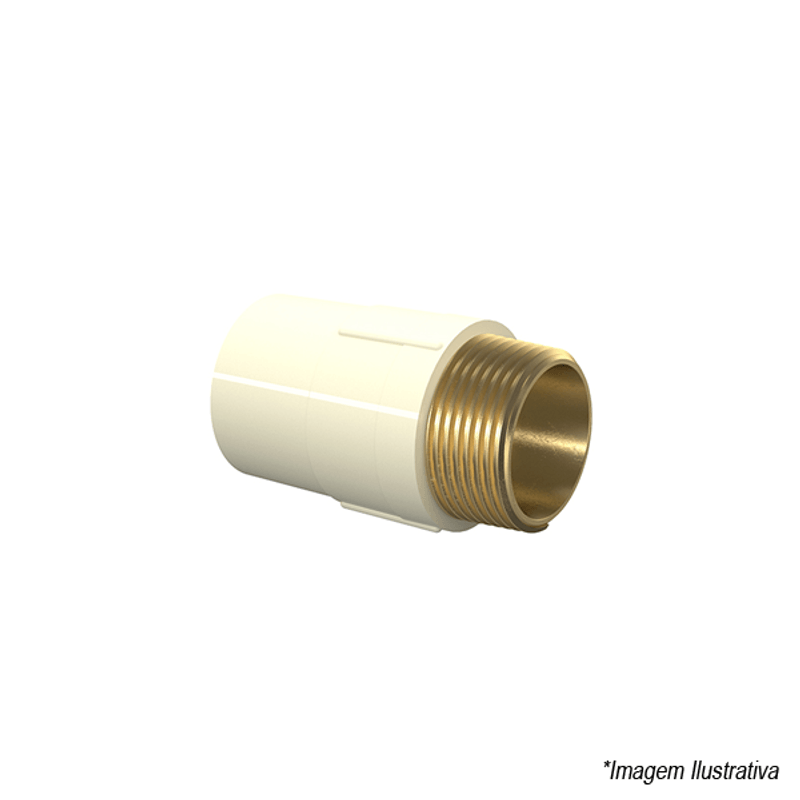 Conector CPVC Aquatherm Rosca x Macho 35mm x 1.1/4´ - Tigre Conector CPVC Aquatherm Rosca x Macho 35mm x 1.1/4´ - Tigre