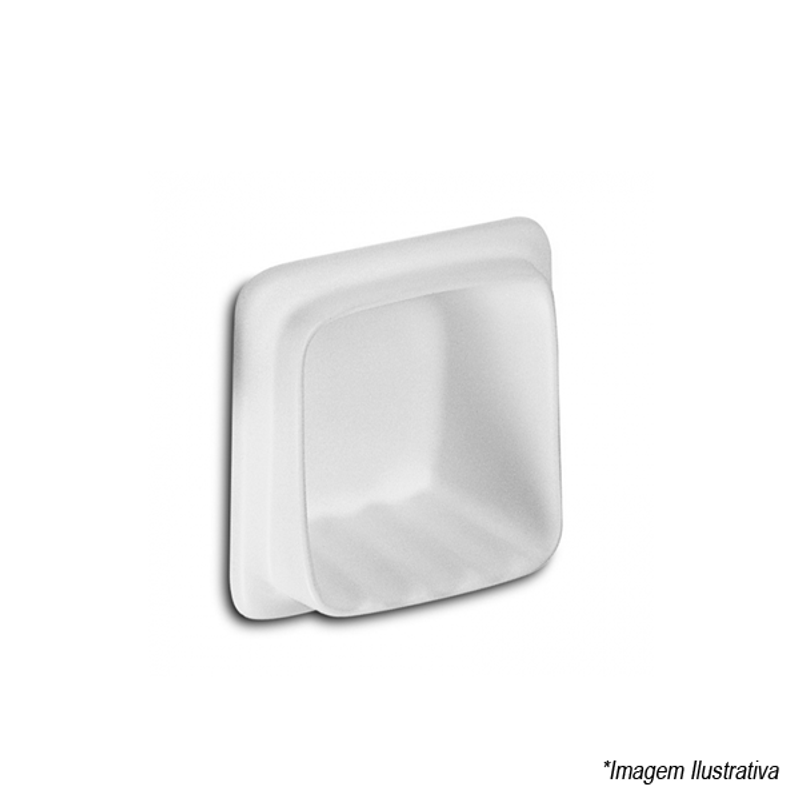 Saboneteira Branco 17x17cm - Celite Saboneteira Branco 17x17cm - Celite