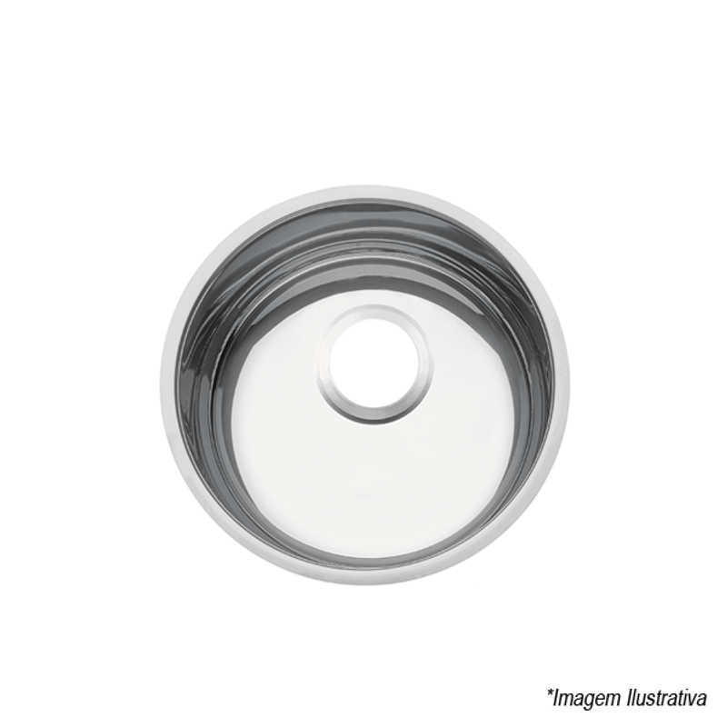 Cuba Redonda Inox de Embutir - 30x17 3´1/2 - Tramontina Cuba Redonda Inox de Embutir - 30x17 3´1/2 - Tramontina