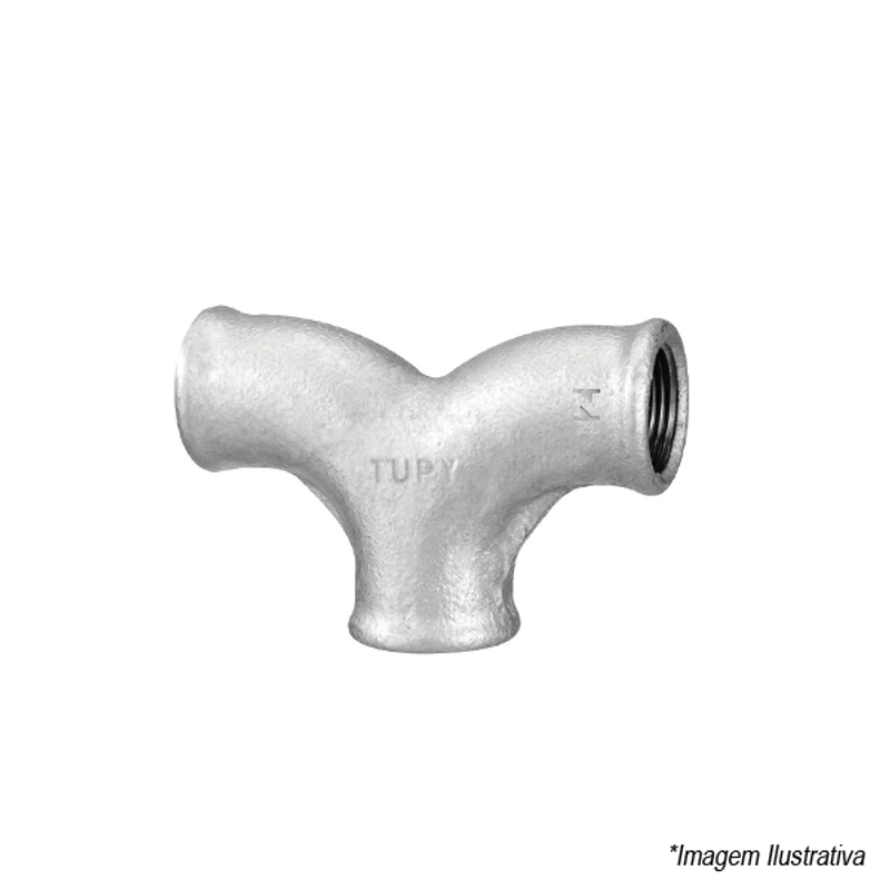 Tê Galvanizado Curva Dupla 1/2´ 125500433 Tupy Tê Galvanizado Curva Dupla 1/2´ 125500433 Tupy