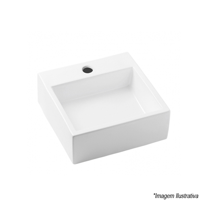 Cuba de Apoio Quadrada Branco 41cm Basic Q4 - Celite Cuba de Apoio Quadrada Branco 41cm Basic Q4 - Celite