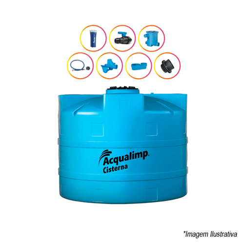 Cisterna 2.800 Litros com Kit para Água da Chuva Acqualimp